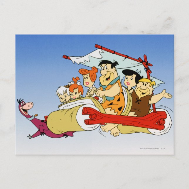Postal Fred Flintstone Wilma Barney y Betty PEBBLES™ (Anverso)