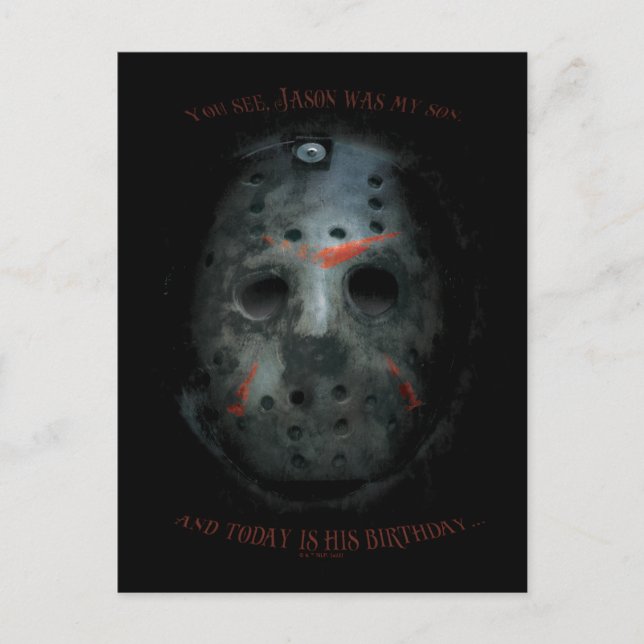 Postal Freddy vs. Jason | Cita Máscara Jason (Anverso)