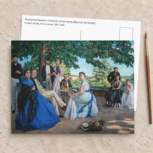 Postal Frederic Bazille - La Reunión Familiar (Subido por el creador)