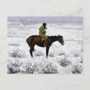 Postal Frederic Remington El Niño De La Manada
