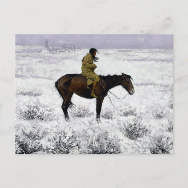 Postal Frederic Remington El Niño De La Manada (Anverso)