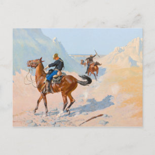 Postal Frederic Remington - The Advance-Guard o The Mil