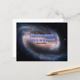 Postal Frederick Douglass cita Inspiradora "Progreso"