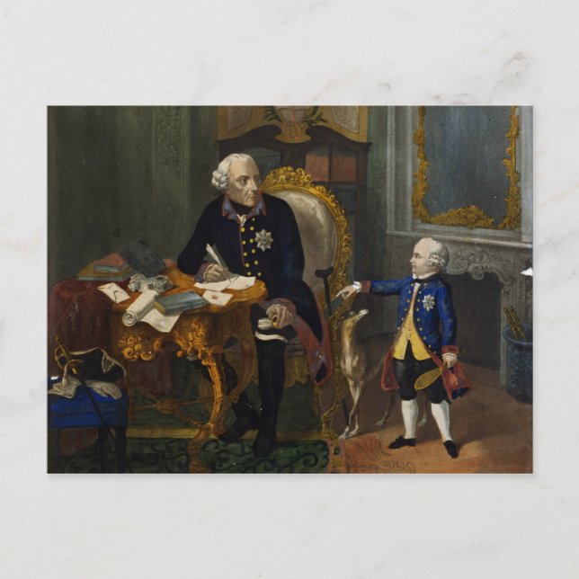 Postal Frederick el Grande y su abuelo (Anverso)