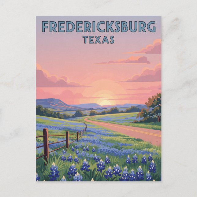 Postal Fredericksburg Texas Travel (Anverso)