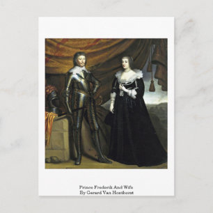 Postal Frederik Y Esposa De Gerard Van Honthorst