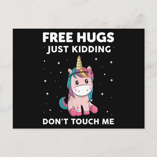 Postal Free Hugs Just Kidding Do Not Touch Me (Anverso)