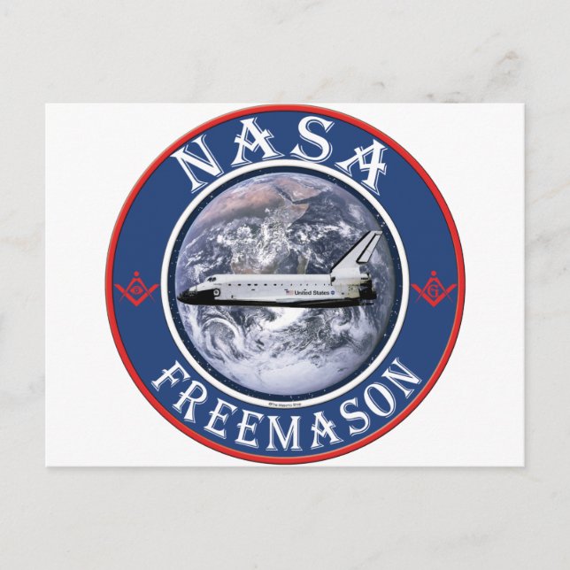 Postal Freemason de la NASA (Anverso)