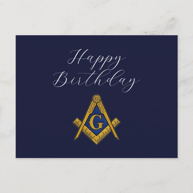 Postal Freemason Masonic Mason Freemason Birthday (Anverso)