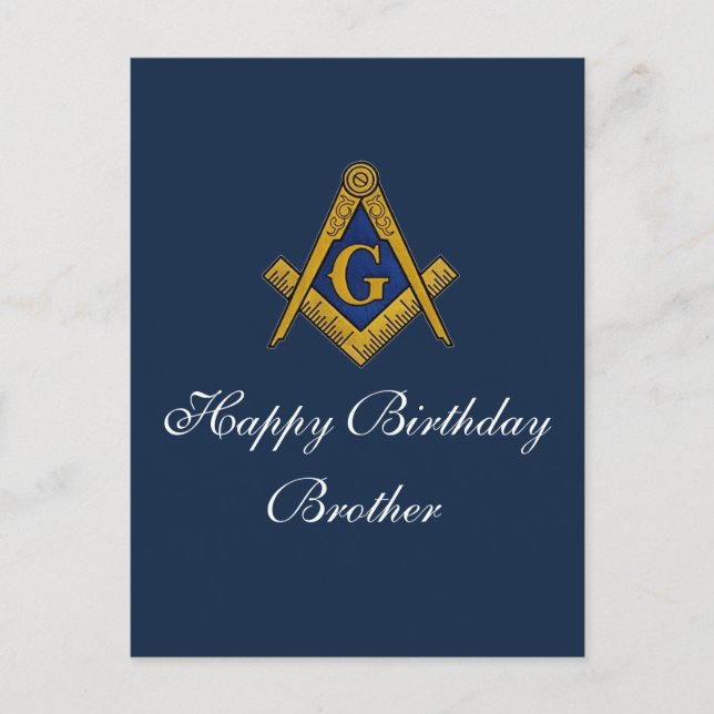 Postal Freemason Masonic Mason Freemason Birthday (Anverso)