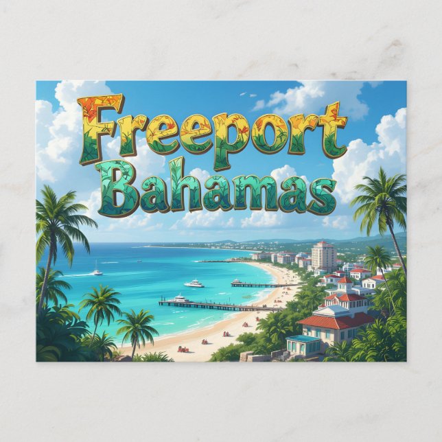 Postal Freeport bahamas soñando (Anverso)