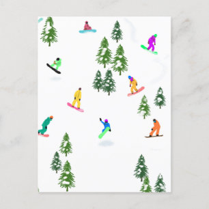 Postal Freeride Snowboarders Snowboarding Winter