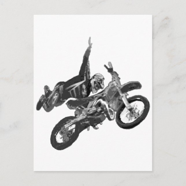 Postal freestyling con bicicleta de tierra (Anverso)
