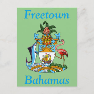 Postal Freetown, Bahamas con Escudo de Armas (Eleuthera)