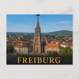 Postal Freiburg Alemania Destino de Viaje en la Selva Neg