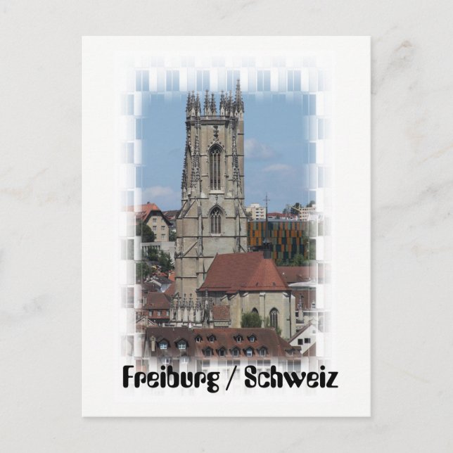 Postal Freiburg/Fribourg Postkarte (Anverso)