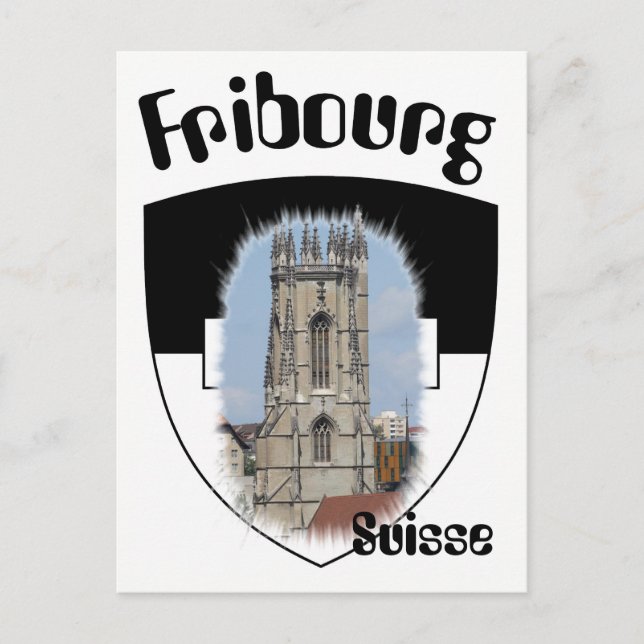 Postal Freiburg/Fribourg Postkarte (Anverso)