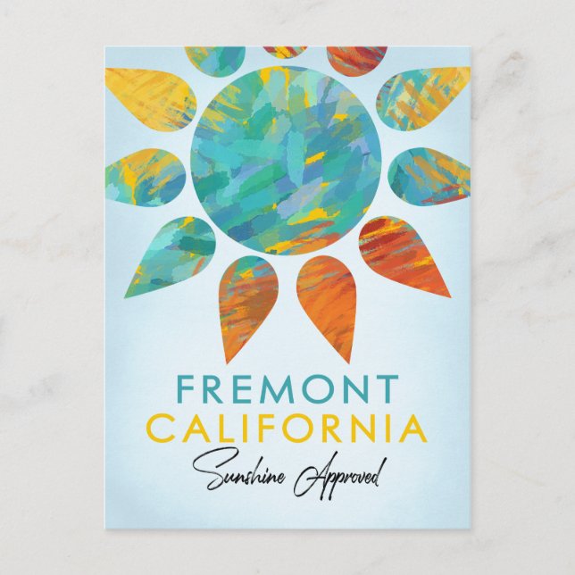 Postal Fremont California Sunshine Travel (Anverso)