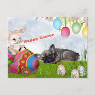 Postal French Bulldog Feliz Pascua French Bulldog