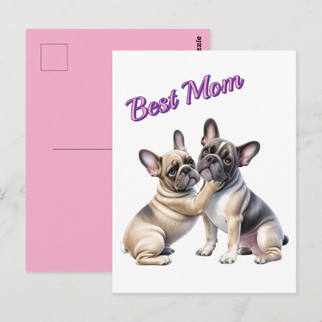 Postal French Bulldog Liebe französische Bulldogge  (Anverso / Reverso)
