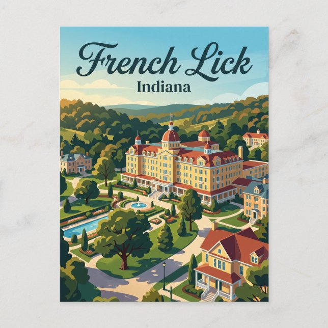 Postal French Lick, Indiana (Anverso)