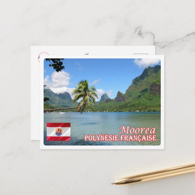 Postal French Polynesia - Moorea - Cook's Bay - (Anverso/Reverso In Situ)