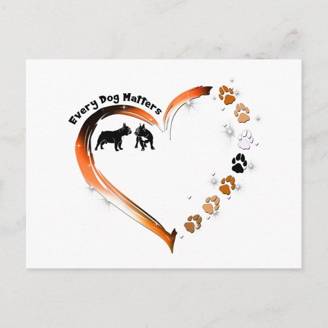 Postal Frenchie A Cada Perro Le Importan Los Paws De Los  (Anverso)