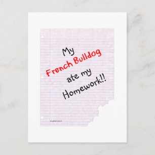 Postal Frenchie Ate My Homework