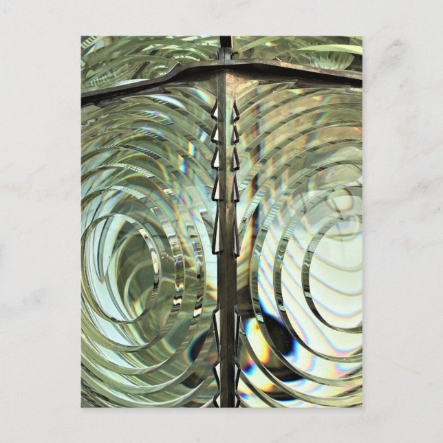 Postal Frensel Lens, faro Cabo Blanco, costa de Oregón (Anverso)