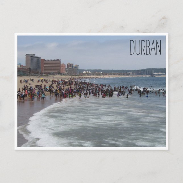 Postal frente a la playa de durban (Anverso)