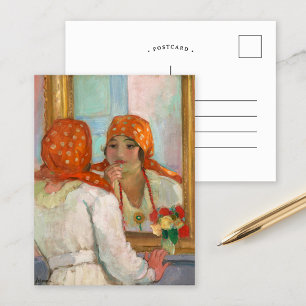 Postal Frente al espejo   Henri Lebasque