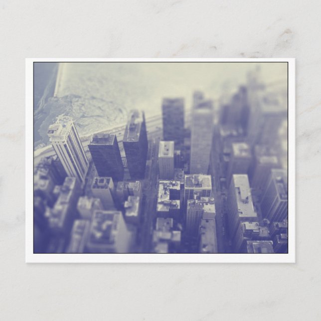 Postal Frente al Lago de Chicago (Anverso)