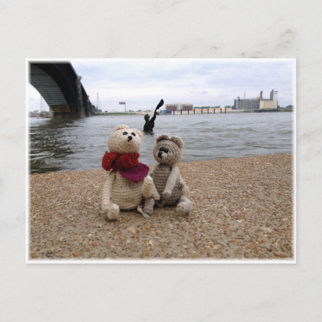 Postal Frente al río Misisipi (Anverso)