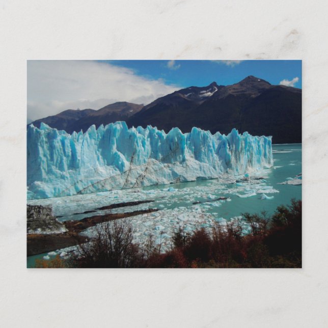 Postal Frente Del Glaciar Perito Moreno En Los Andes (Anverso)