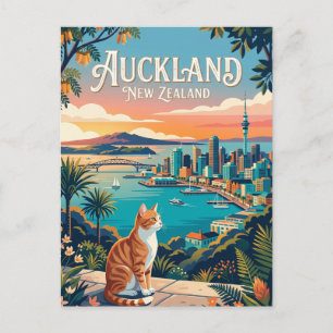 Postal Frente marítimo de Auckland Nueva Zelanda