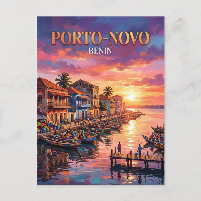 Postal Frente marítimo de Porto-Novo Benín (Anverso)