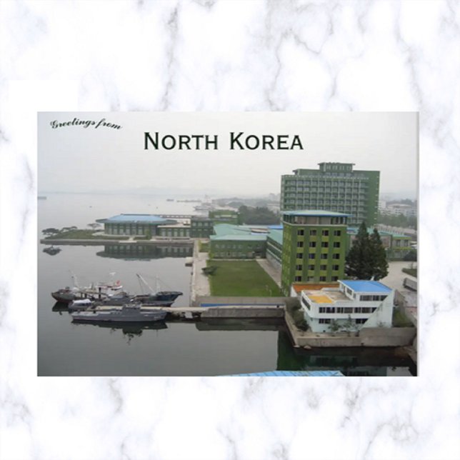 Postal Frente marítimo de Wonsan Corea del Norte (Subido por el creador)