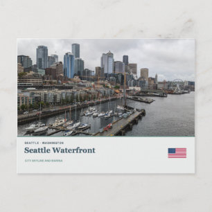 Postal Frente marítimo y marina de Seattle