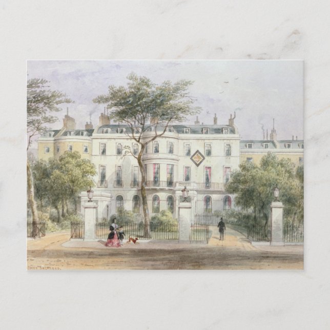 Postal Frente occidental de la casa de Sir Robert Peel (Anverso)