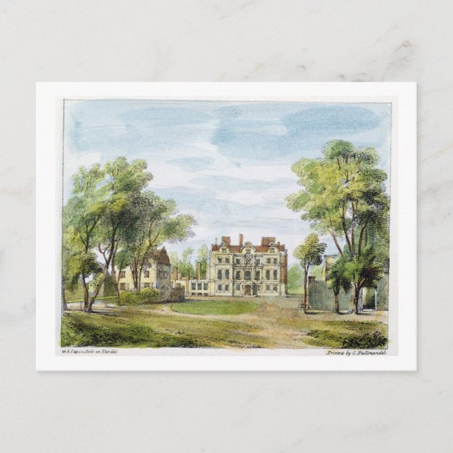 Postal Frente Sur, Palacio Viejo, Jardines Kew, placa 2 d (Anverso)