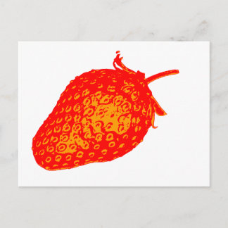 Postal Fresa de arte pop