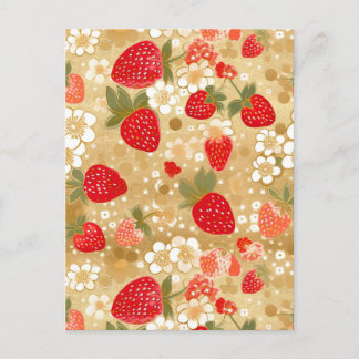 Postal Fresas Chiyogami