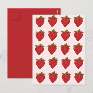 Postal Fresas Dulces Frutas Verano Fresas