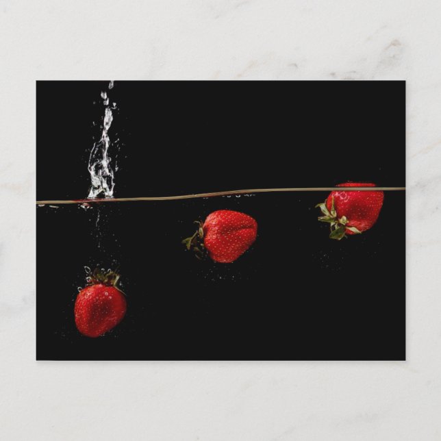 Postal Fresas en el agua (Anverso)