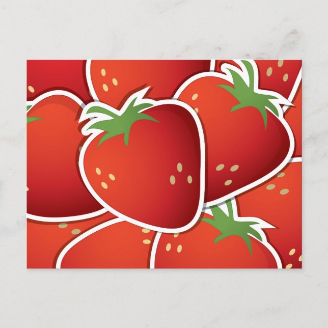 Postal Fresas funky (Anverso)