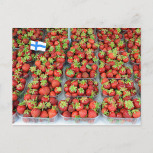 Postal Fresas, Plaza del Mercado, Helsinki, Finlandia