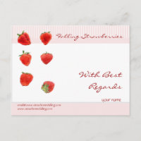 Fresas que caen rayas rosas