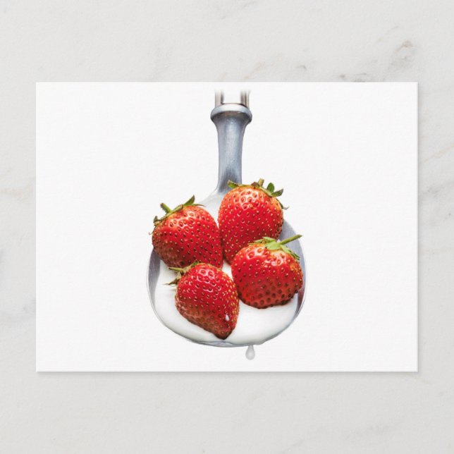 Postal Fresas y Crema (Anverso)