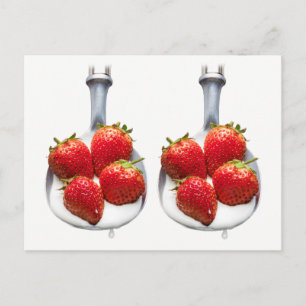 Postal Fresas y Crema.