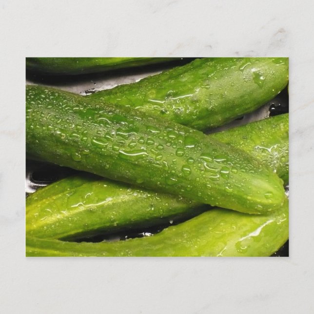 Postal Fresca como un pepino recién cortado (Anverso)